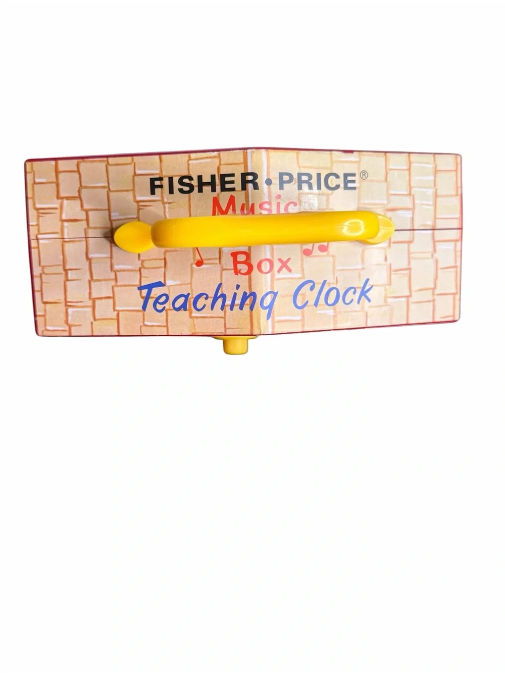Retro Fisher Price Music Box Teaching Clock #998 Tested Works